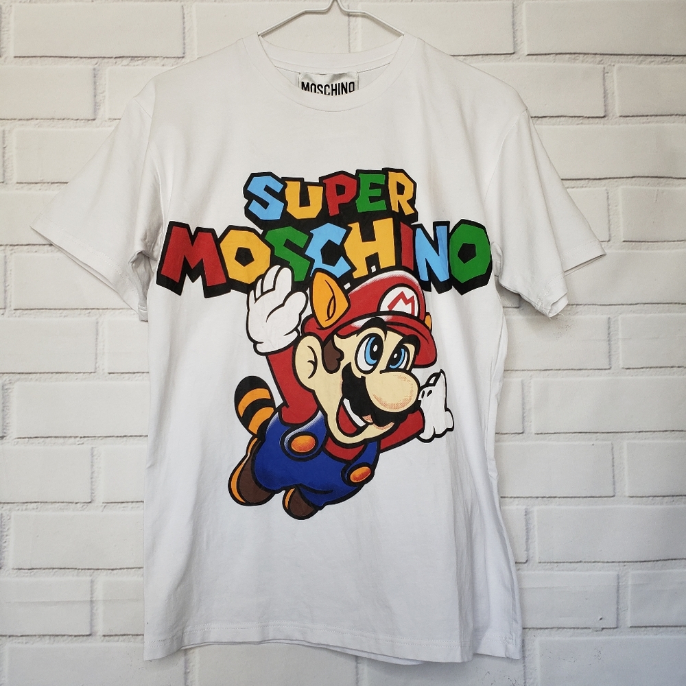 MOSCHINO COUTURE! Flying Mario Tshirt Short Sleev